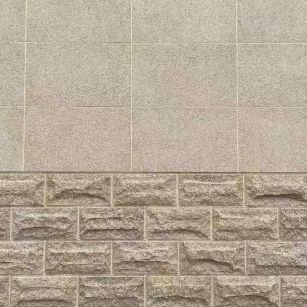 鄂尔多斯 黄金麻自然面蘑菇石配荔枝面干挂