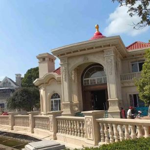 鄂尔多斯 黄金麻花岗岩欧式别墅