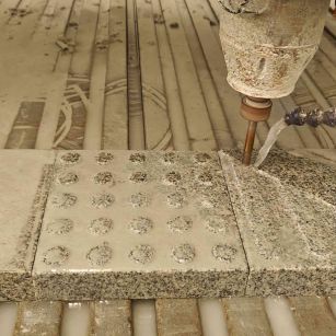 鄂尔多斯 芝麻白花岗岩石材盲人石、盲道石、盲点石