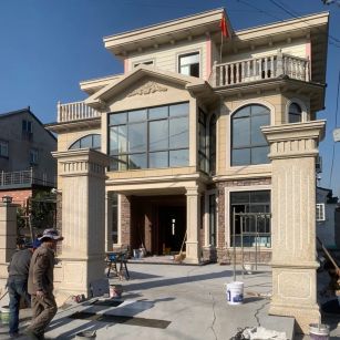 鄂尔多斯 黄金麻花岗岩荔枝面别墅外墙干挂私家专属