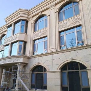 鄂尔多斯 黄金麻花岗岩别墅外墙干挂