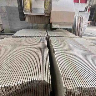 鄂尔多斯 车间生产日常，黄金麻白麻花岗岩