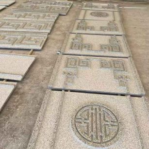 鄂尔多斯 白麻花岗岩外墙立面雕刻板