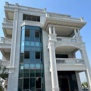 鄂尔多斯 白麻花岗岩别墅外墙干挂效果展示