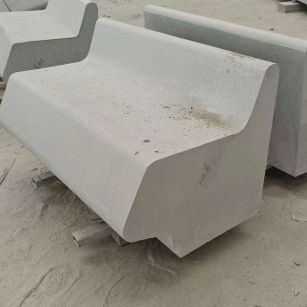 鄂尔多斯 芝麻白花岗岩异形坐凳，石凳