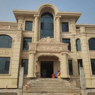 鄂尔多斯 黄金麻花岗岩别墅外墙干挂