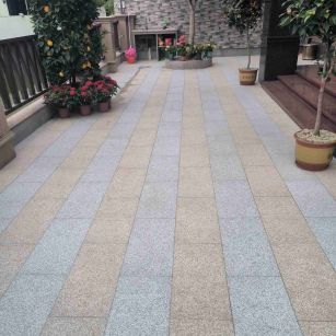 鄂尔多斯 黄金麻白麻荔枝面庭院铺装展示