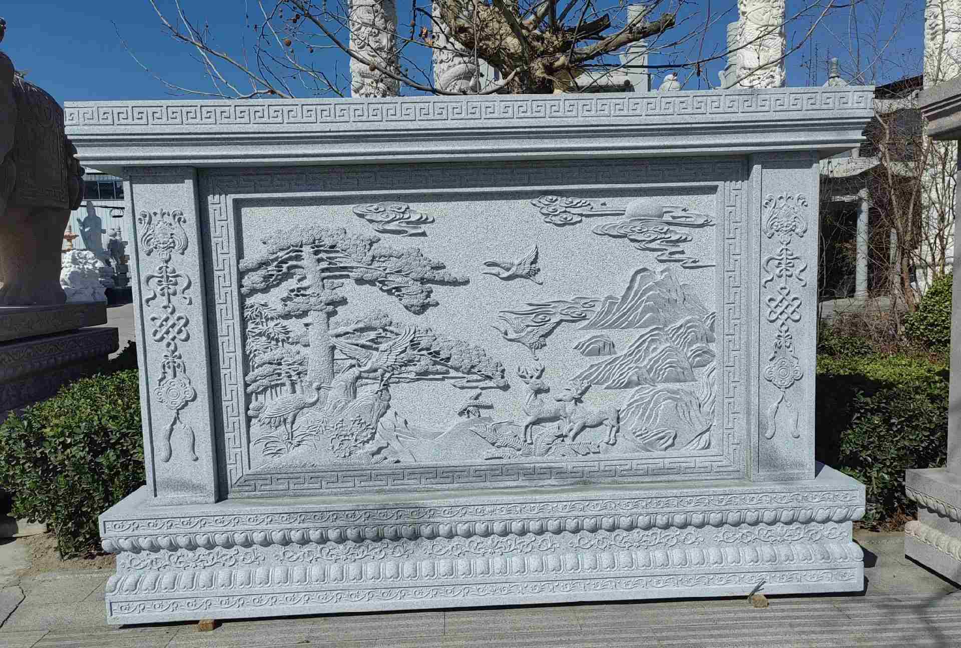 鄂尔多斯 芝麻白大型照壁，屏风，影壁