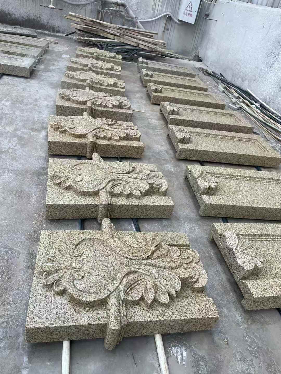 鄂尔多斯 黄金麻花岗岩别墅外墙雕刻板