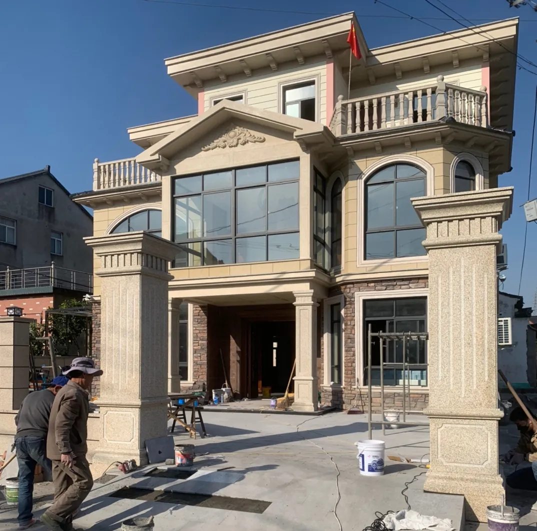 鄂尔多斯 黄金麻花岗岩荔枝面别墅外墙干挂私家专属