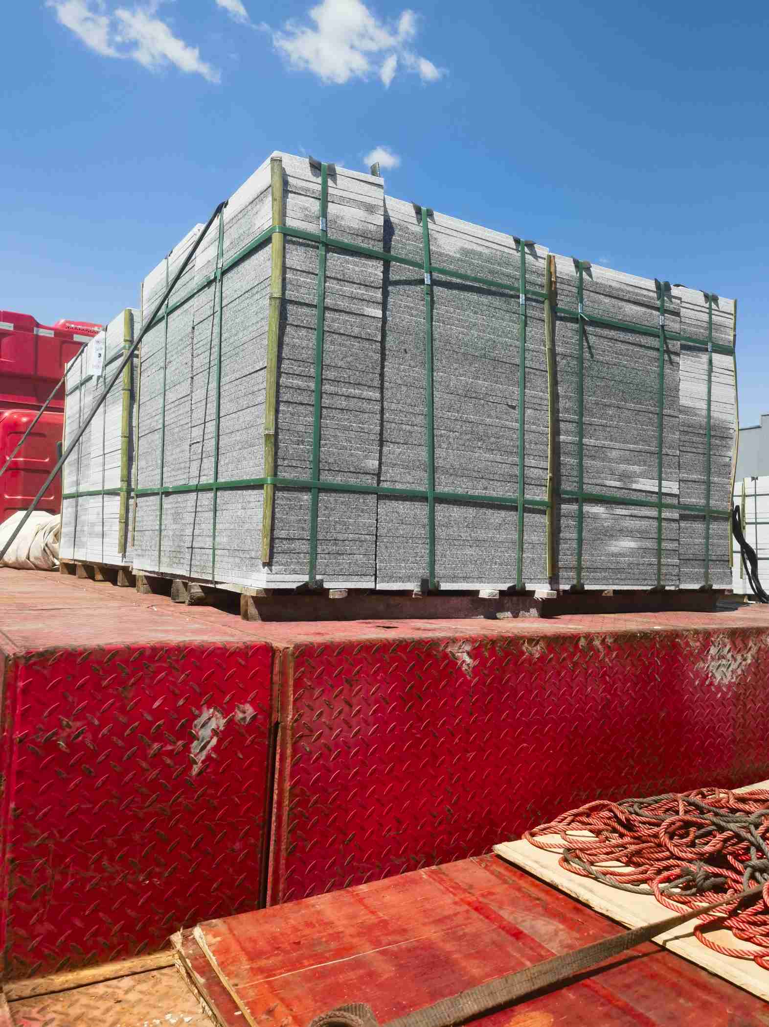 鄂尔多斯 芝麻白火烧规格板地铺石300*600/600*600